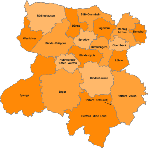 Kirchengemeinden im Ev. Kirchenkreis Herford